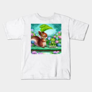 Squirrels and frogs Kids T-Shirt